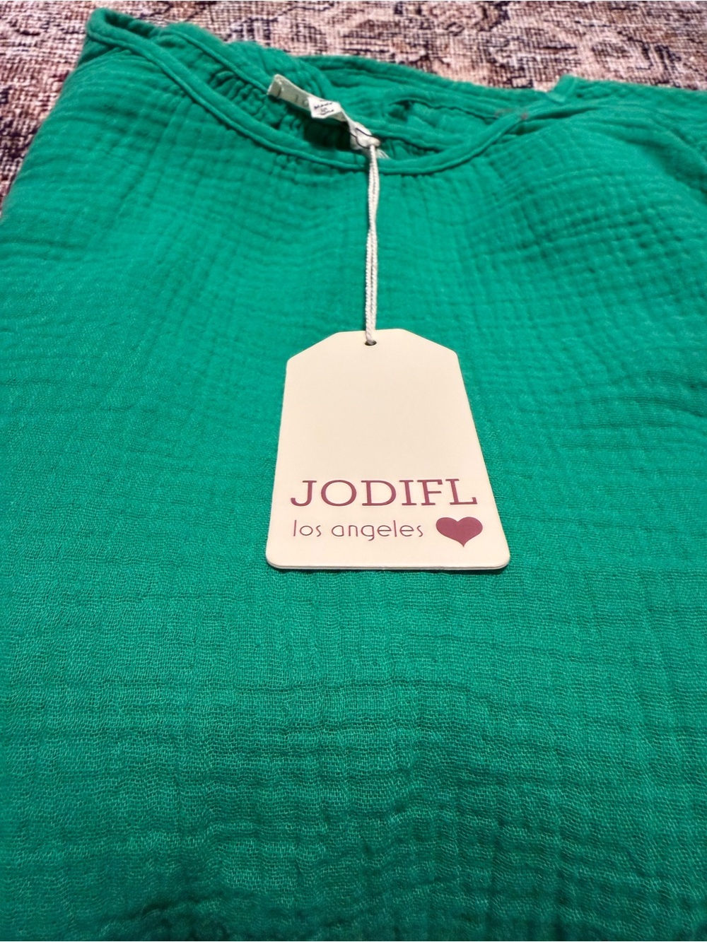 JODIFL Green Gauze Women's Top